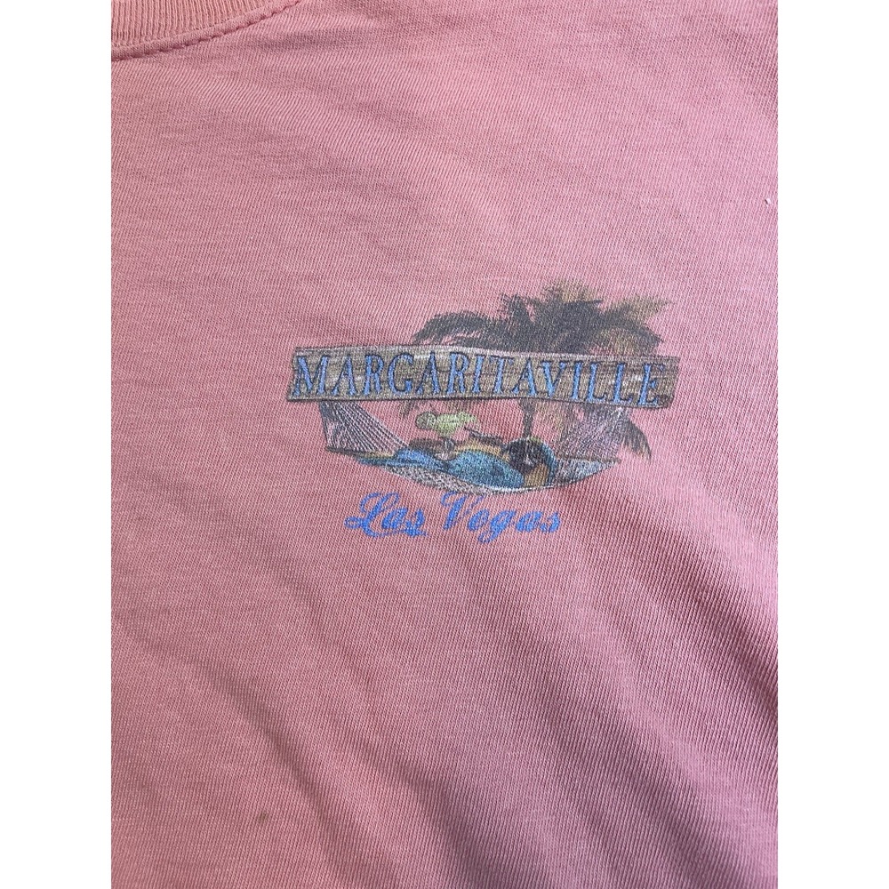 Margaritaville Shirt Las Vegas Jimmy Buffett Men's Size‎ L Pink Parrot Head Tiki - Picture 5 of 10
